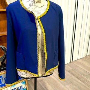 NWOT Katherine Way navy with gold trim never worn jacket.